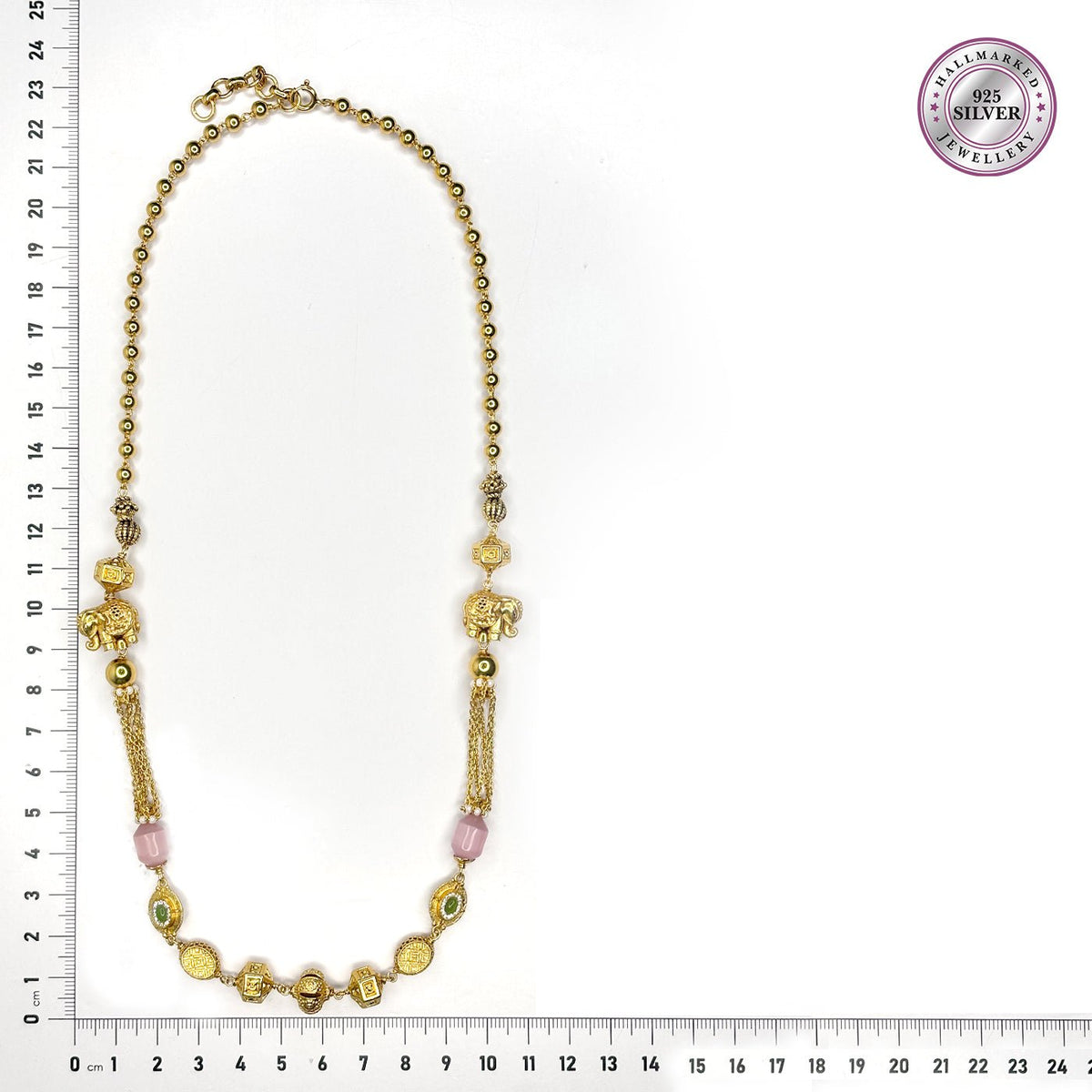 Elephant Bloom Mala with Gold Accents - HS925