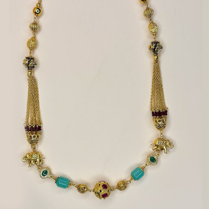 Elephant Grace Mala with Semi-Precious Stones - HS925