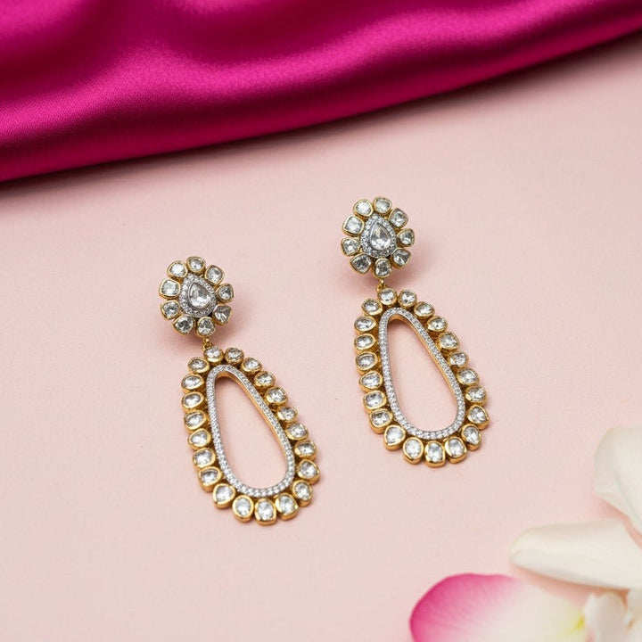 Exquisite Handcrafted Grandeur Polki Earrings - HS925