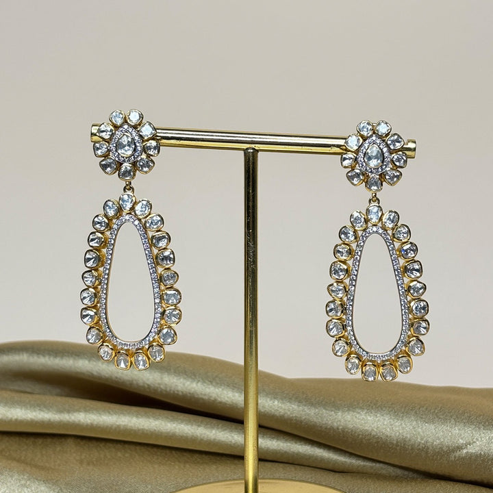 Exquisite Handcrafted Grandeur Polki Earrings - HS925