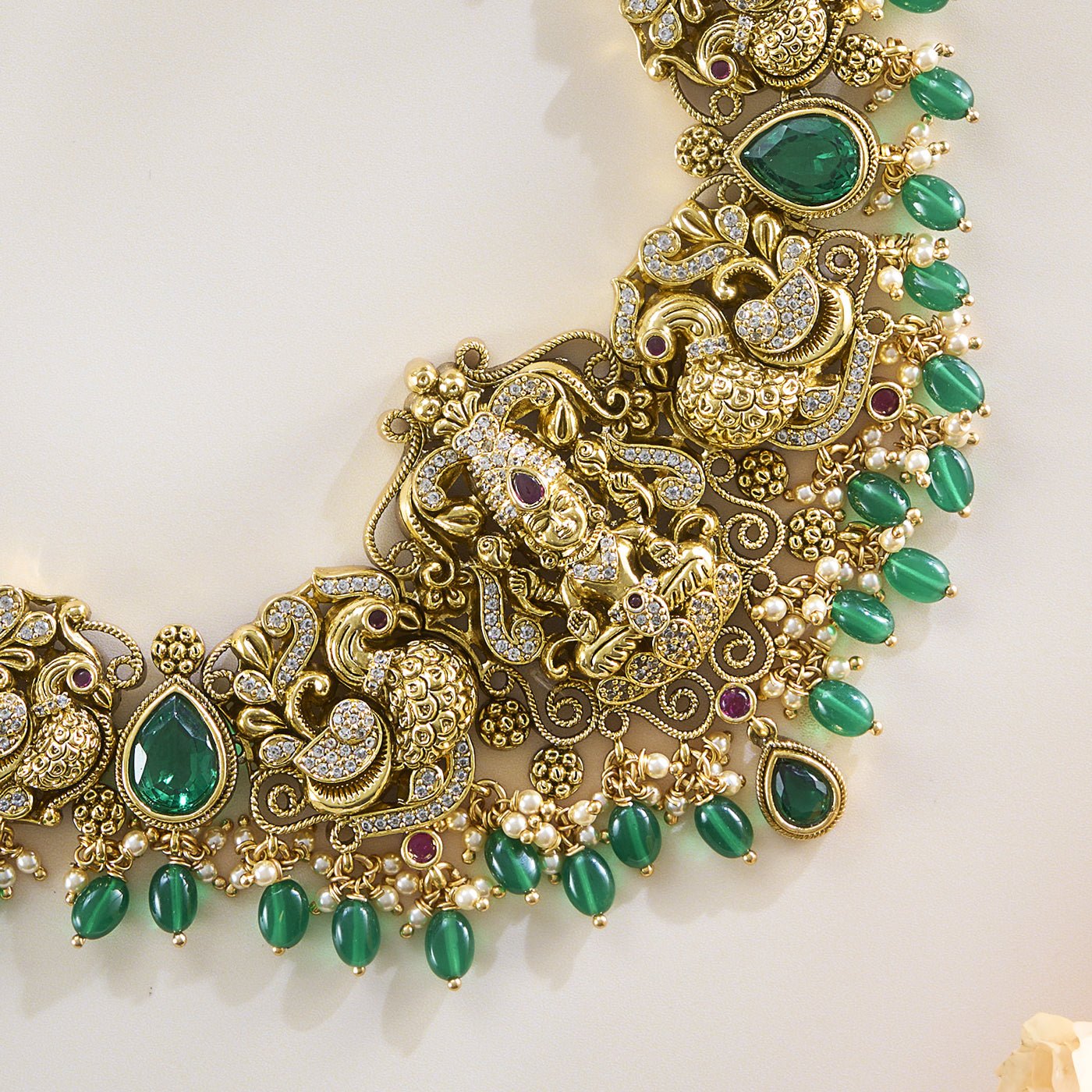 Exquisite Temple Jewellery Bridal Set - HS925