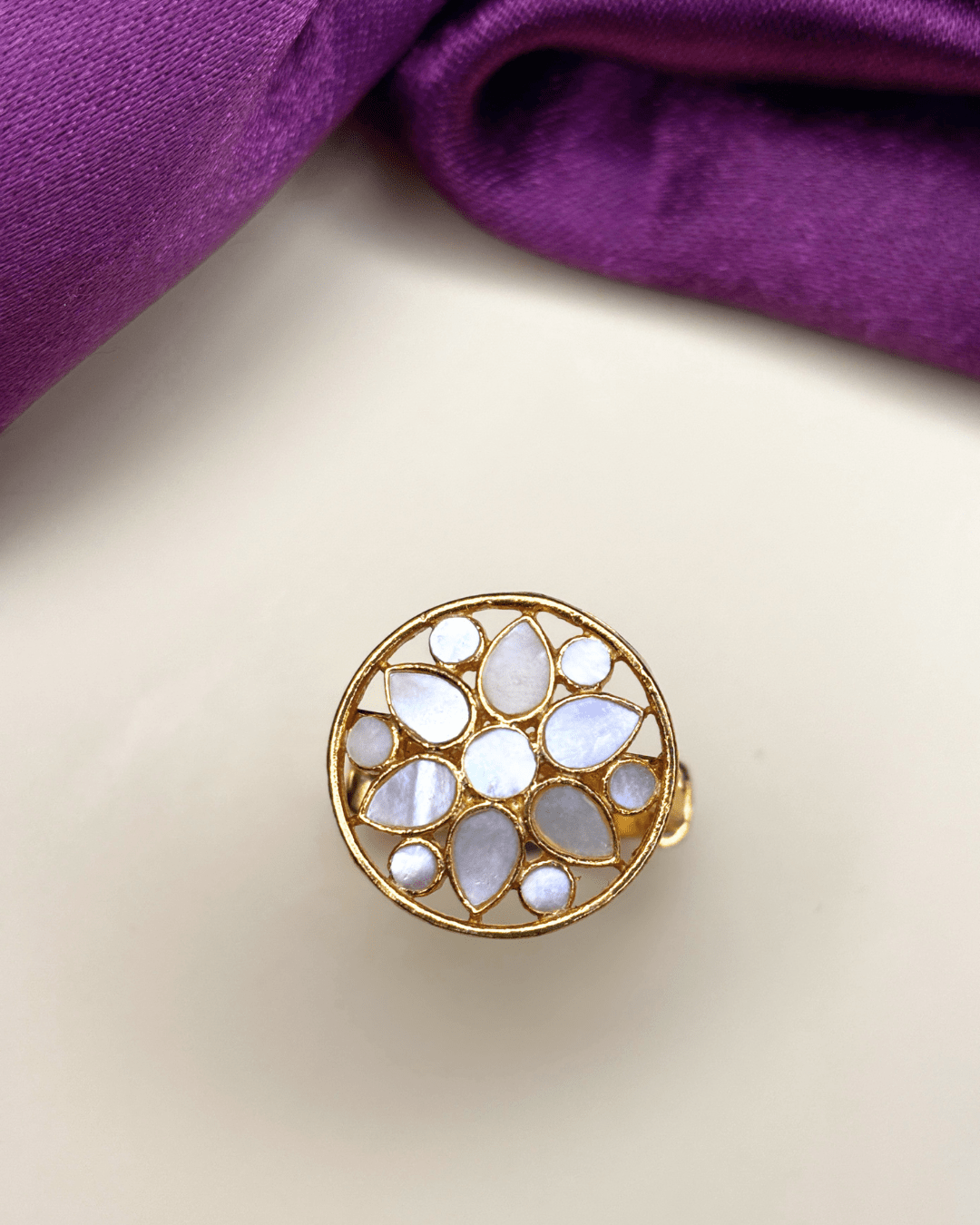Flora Mother of Pearl Ring - HS925