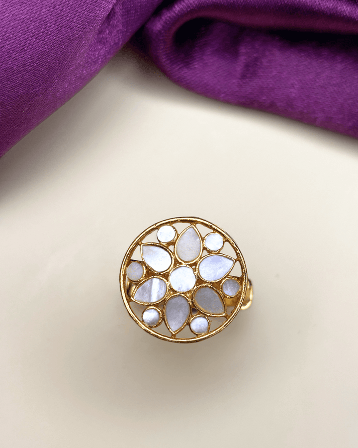 Flora Mother of Pearl Ring - HS925