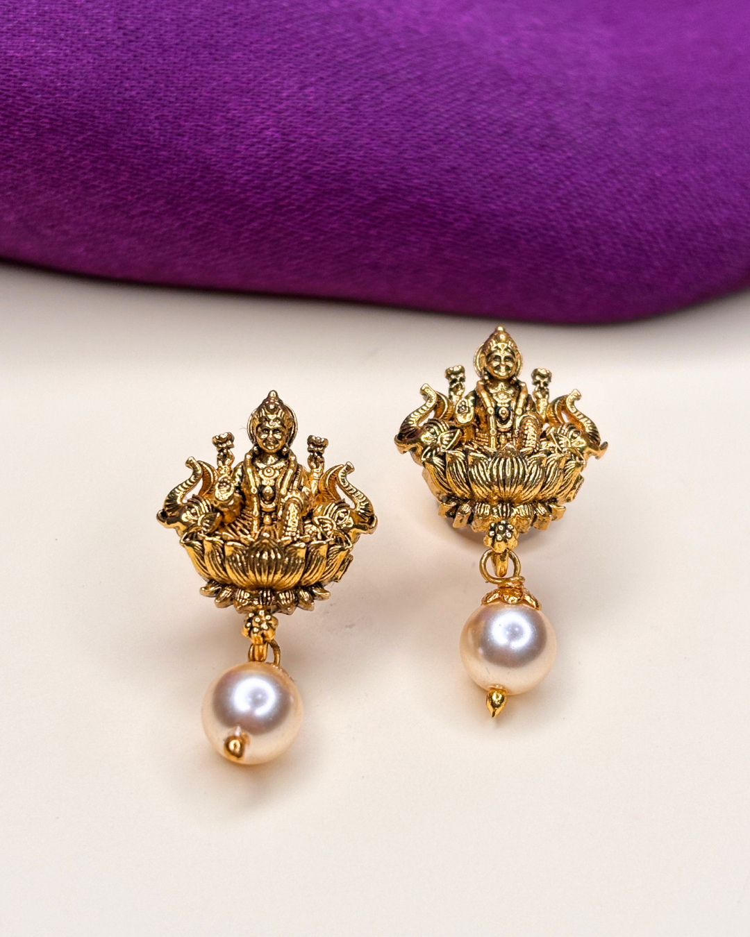 Lakshmi Pearl Drop Studs