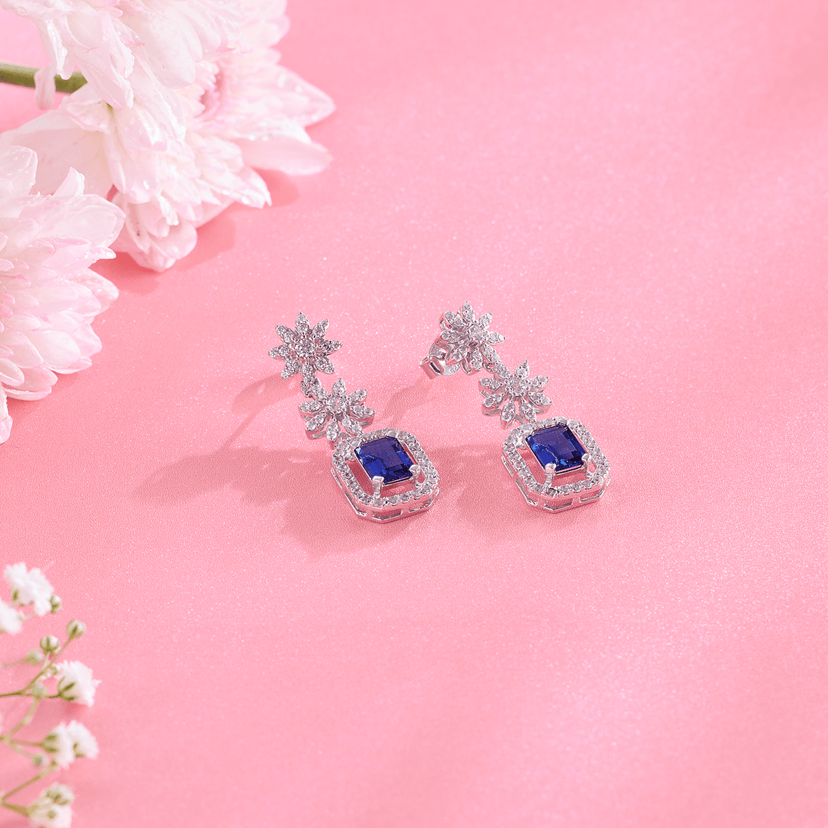 Garden of Twilight Blue Stone Bridal Jewellery Set - HS925
