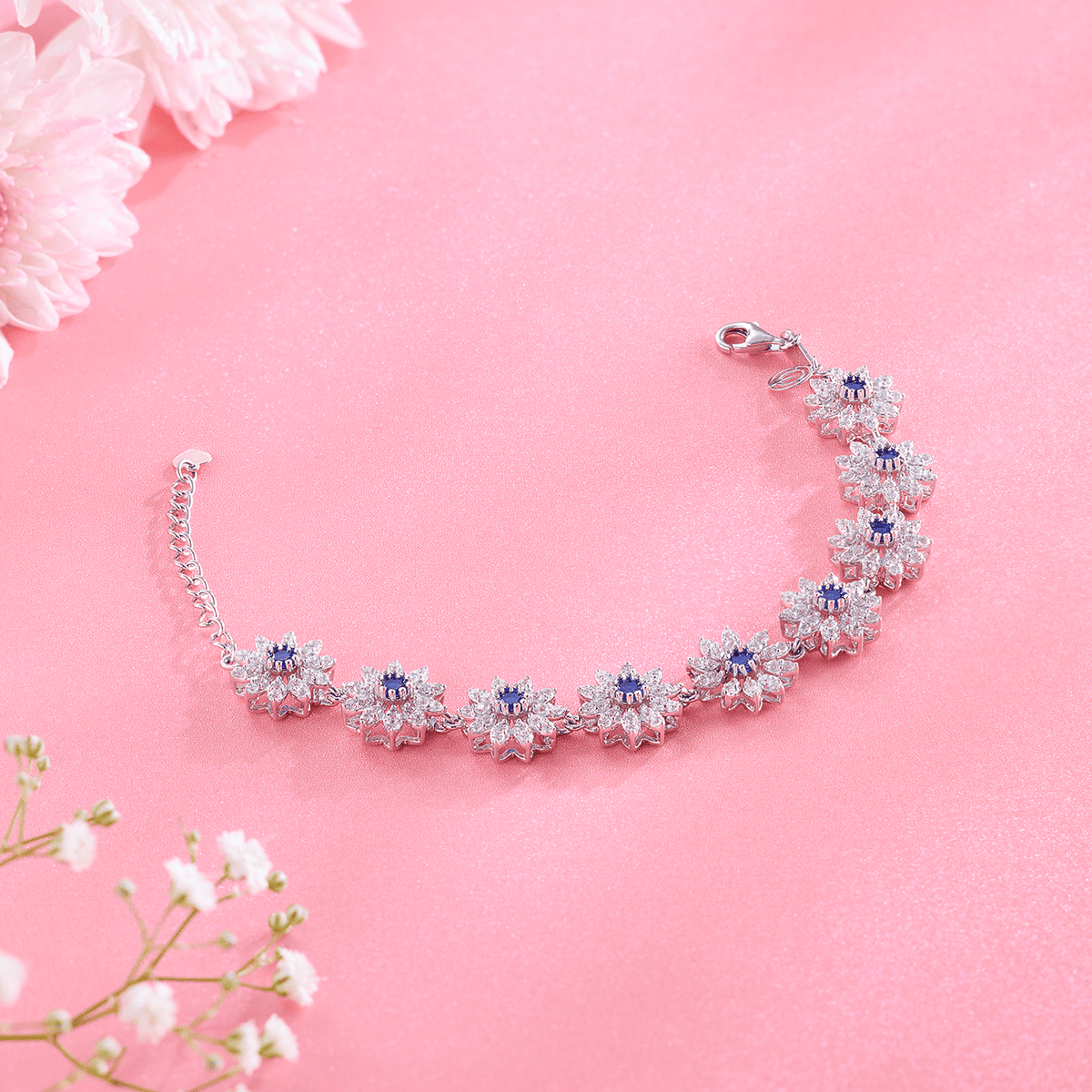 Garden of Twilight Blue Stone Bridal Jewellery Set - HS925