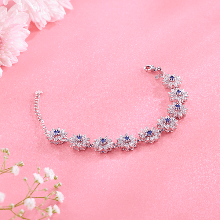 Garden of Twilight Blue Stone Bridal Jewellery Set - HS925