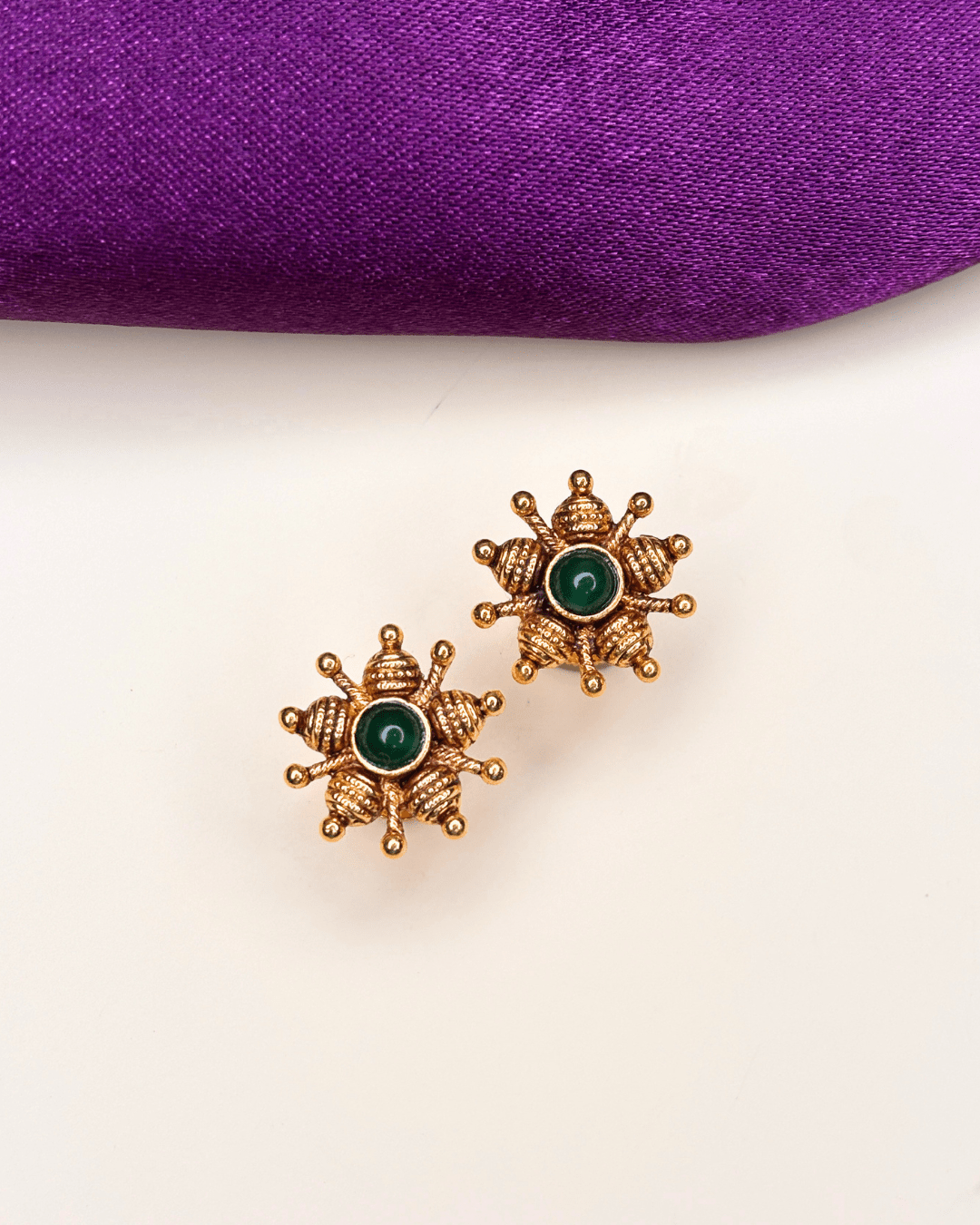 Green Tarini Studs - HS925