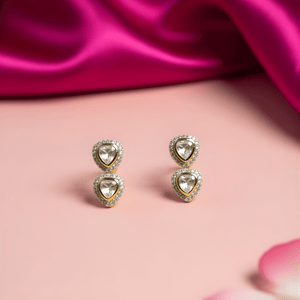 Handcrafted Elegant Zircon Stone Necklace Set with Earring - HS925