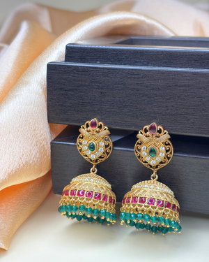 Harita Pakhi Jhumkas - HS925