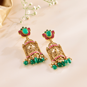 Lakshmi Devi Nakshi Necklace Set - HS925