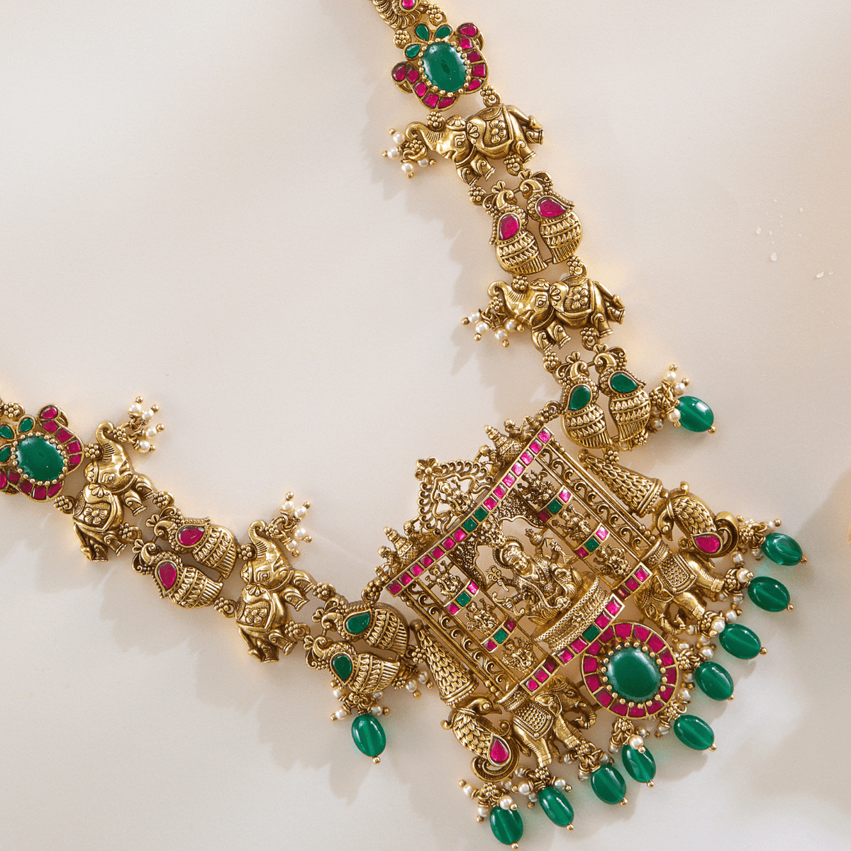 Lakshmi Devi Nakshi Necklace Set - HS925