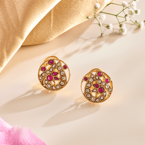 Majestic Kundan Eagle Pendant Set with Moissanite Accents - HS925