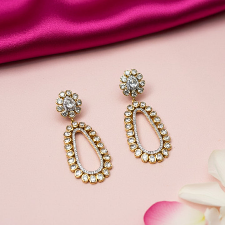 Exquisite Handcrafted Grandeur Polki Earrings