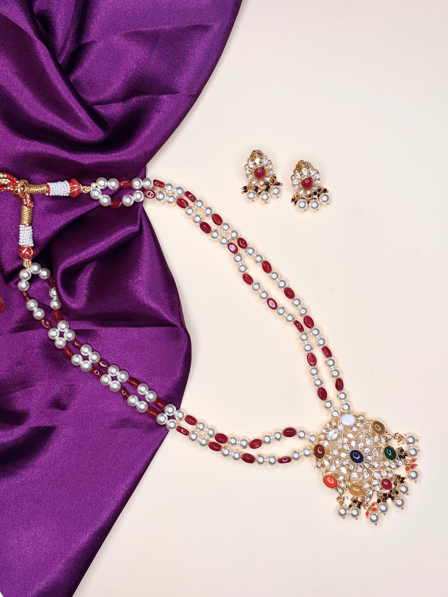 Navratna Shringar Necklace Set - HS925