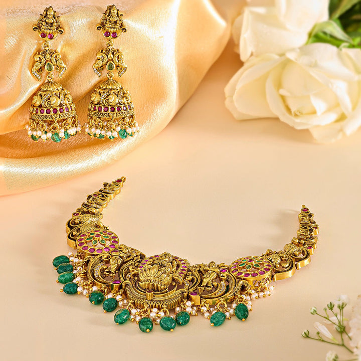 Opulent Antique Necklace Set - HS925