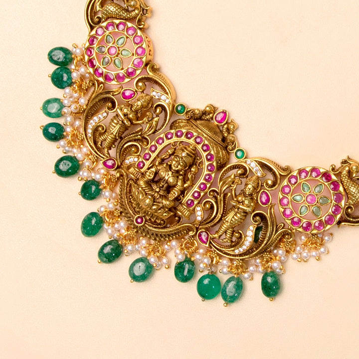 Opulent Antique Necklace Set - HS925