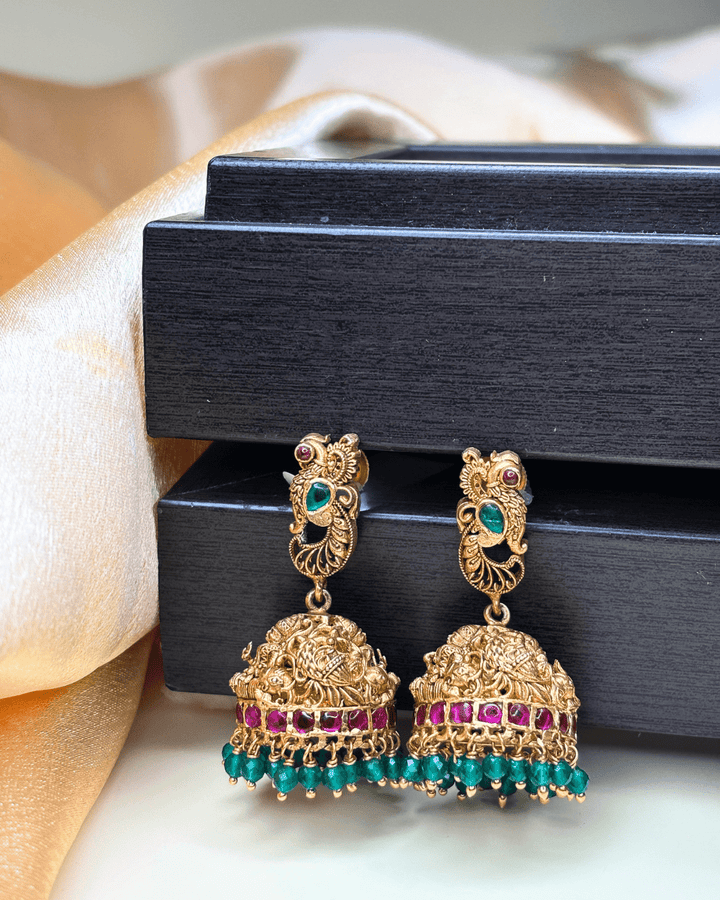 Parrot Heritage Jhumkas - HS925