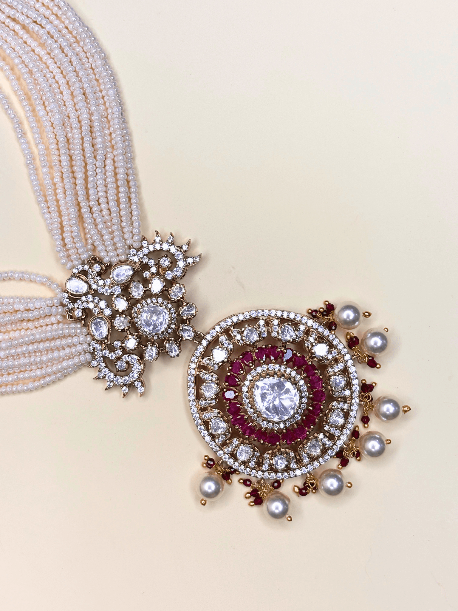 Pearl Mayura Necklace Set - HS925