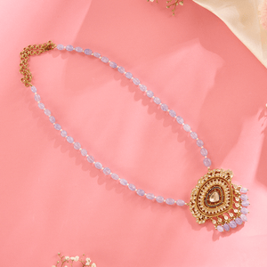 Radiant Purple Drop Pendant Mala - HS925
