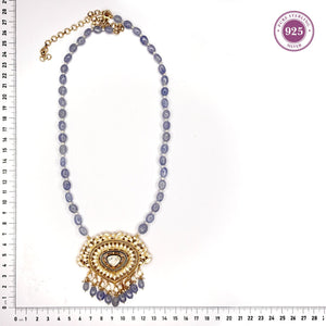 Radiant Purple Drop Pendant Mala - HS925