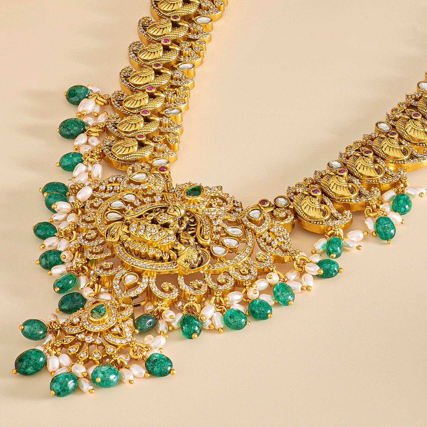 Regal Antique Lakshmi Necklace Set - HS925