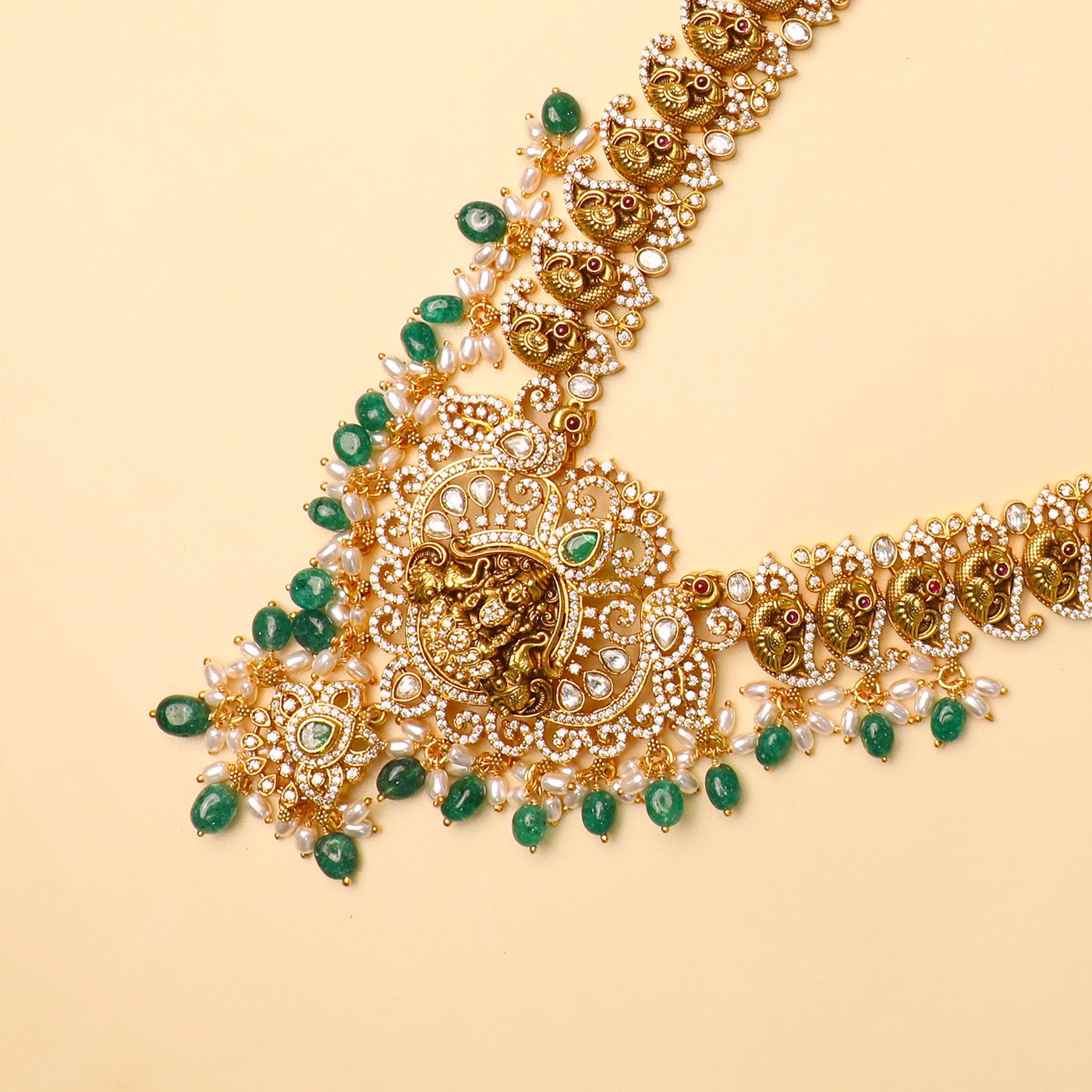Regal Antique Lakshmi Necklace Set - HS925