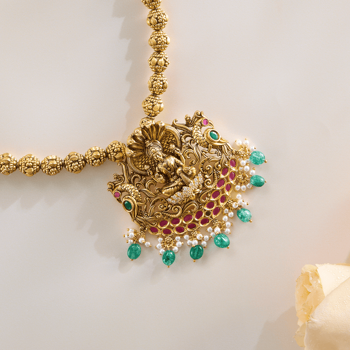 Regal Antique Long Necklace Set - HS925