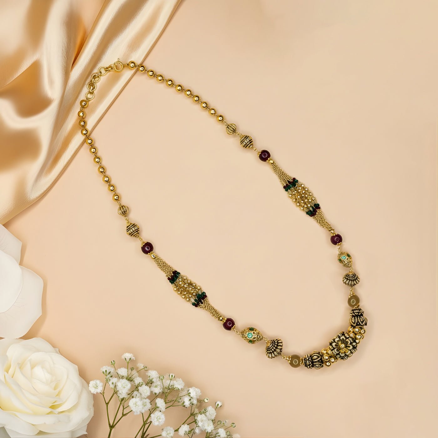 Royal Heritage Mala with Semi-Precious Accents - HS925