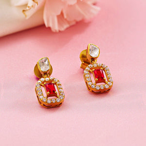 Timeless Red Stone Necklace Set - HS925