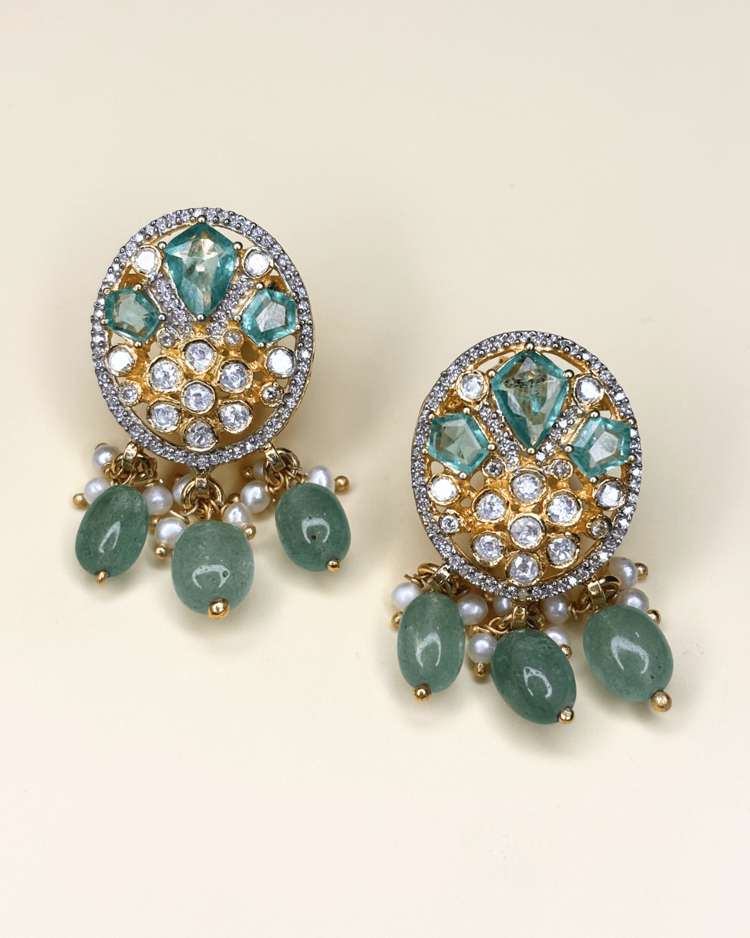 Vallari Polki Long Necklace Set - HS925